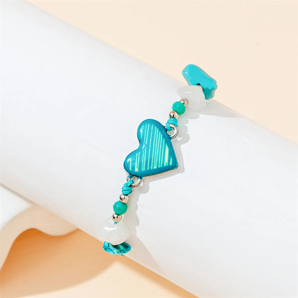 Vacation Simple Style Heart Shape Alloy Rope Beaded Women's Bracelets