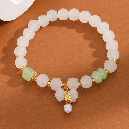 Vacation Simple Style Round Alloy Stone Wholesale Bracelets