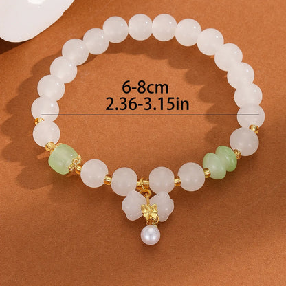 Vacation Simple Style Round Alloy Stone Wholesale Bracelets