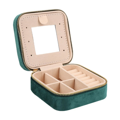 Vacation Solid Color Velvet Jewelry Boxes Makeup Bags