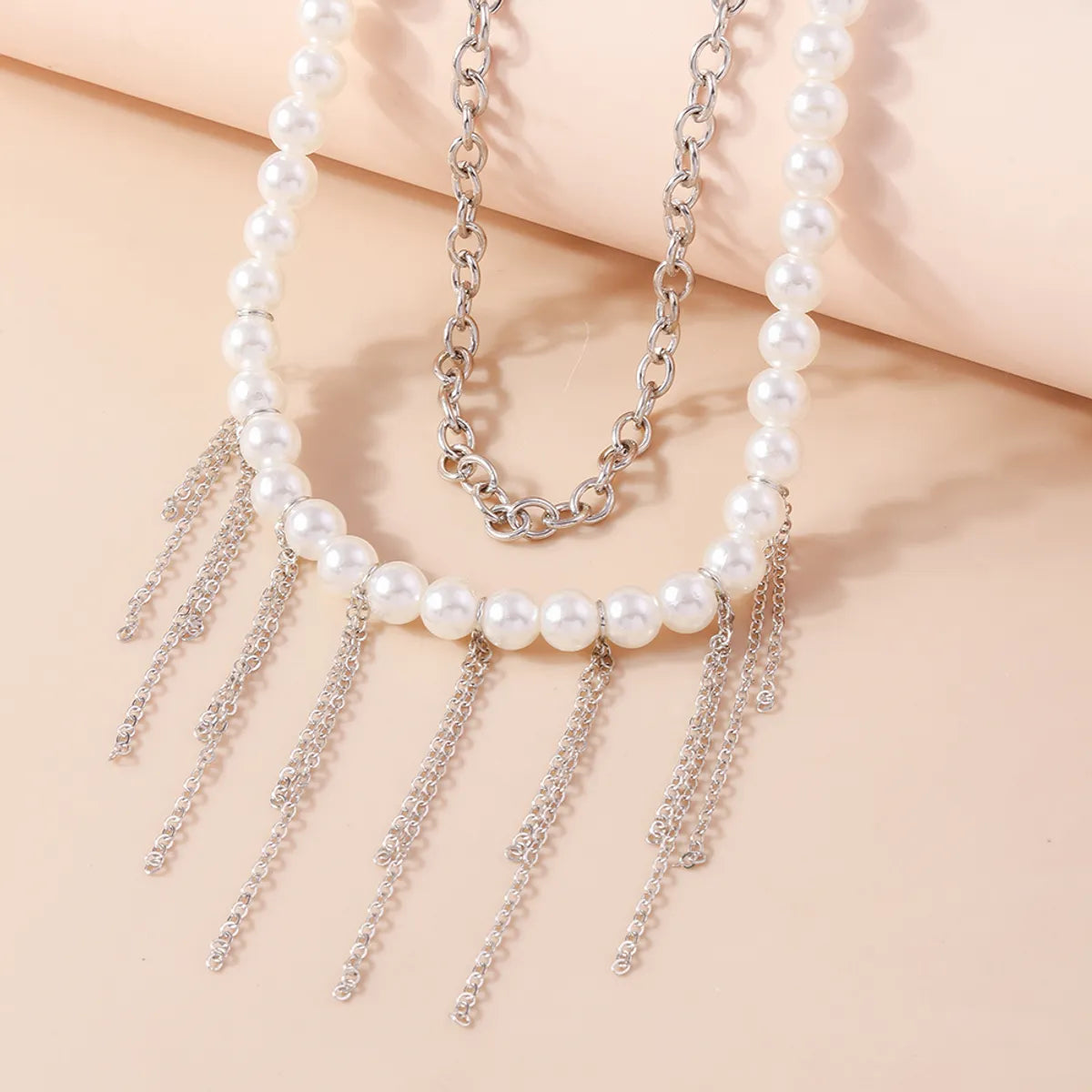 Vacation Star Spider Artificial Pearl Zinc Alloy Inlay Rhinestones Women'S Double Layer Necklaces