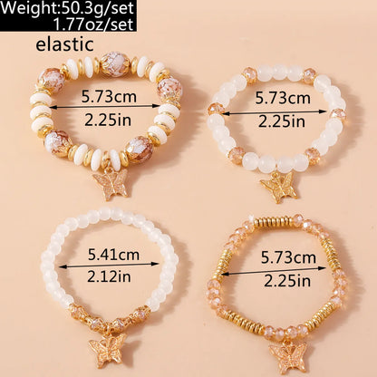 Vacation Streetwear Butterfly Beaded Wholesale Bracelets