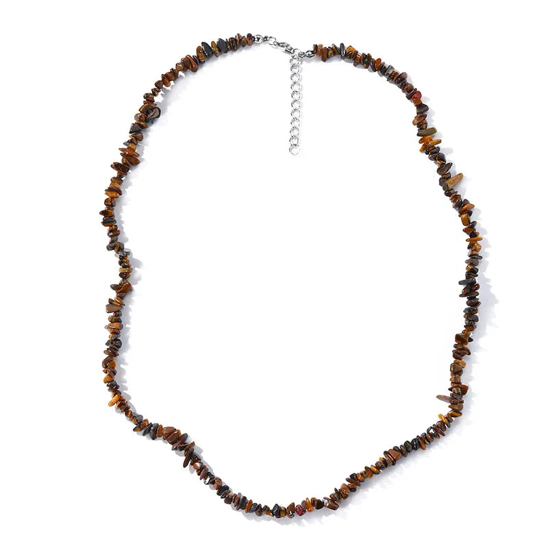 Vacation Streetwear Geometric Natural Stone Beaded Handmade Necklace