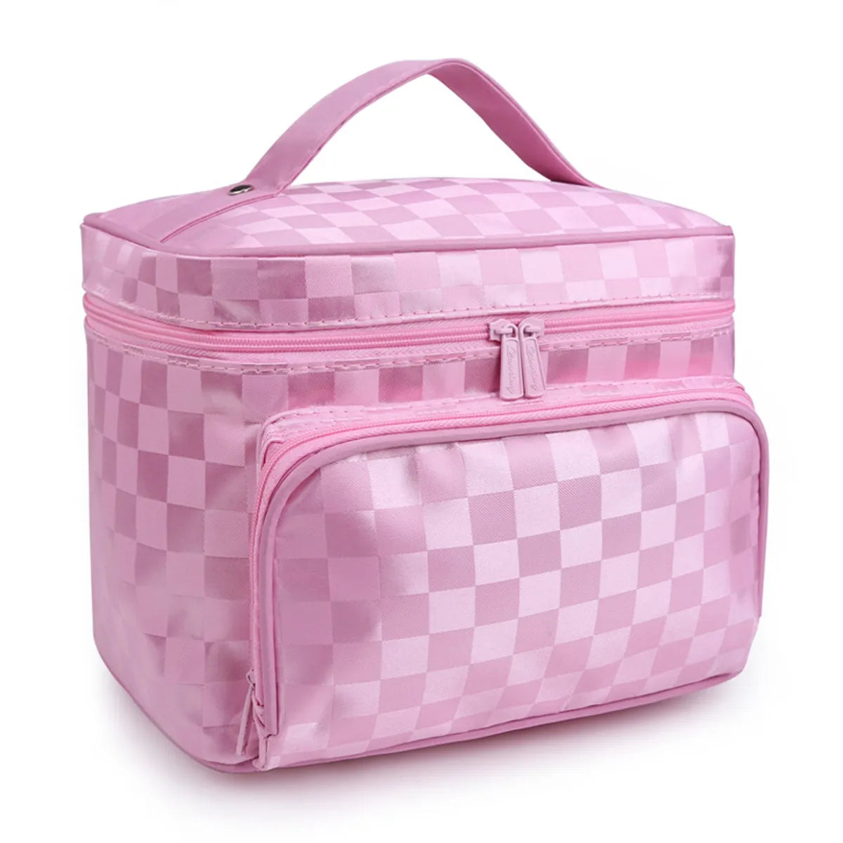 Vacation Stripe Plaid Polyester Square Makeup Bags