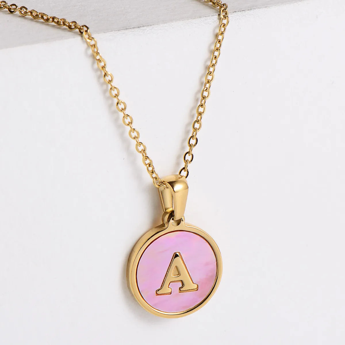 Fashion Letter Titanium Steel Plating Pendant Necklace