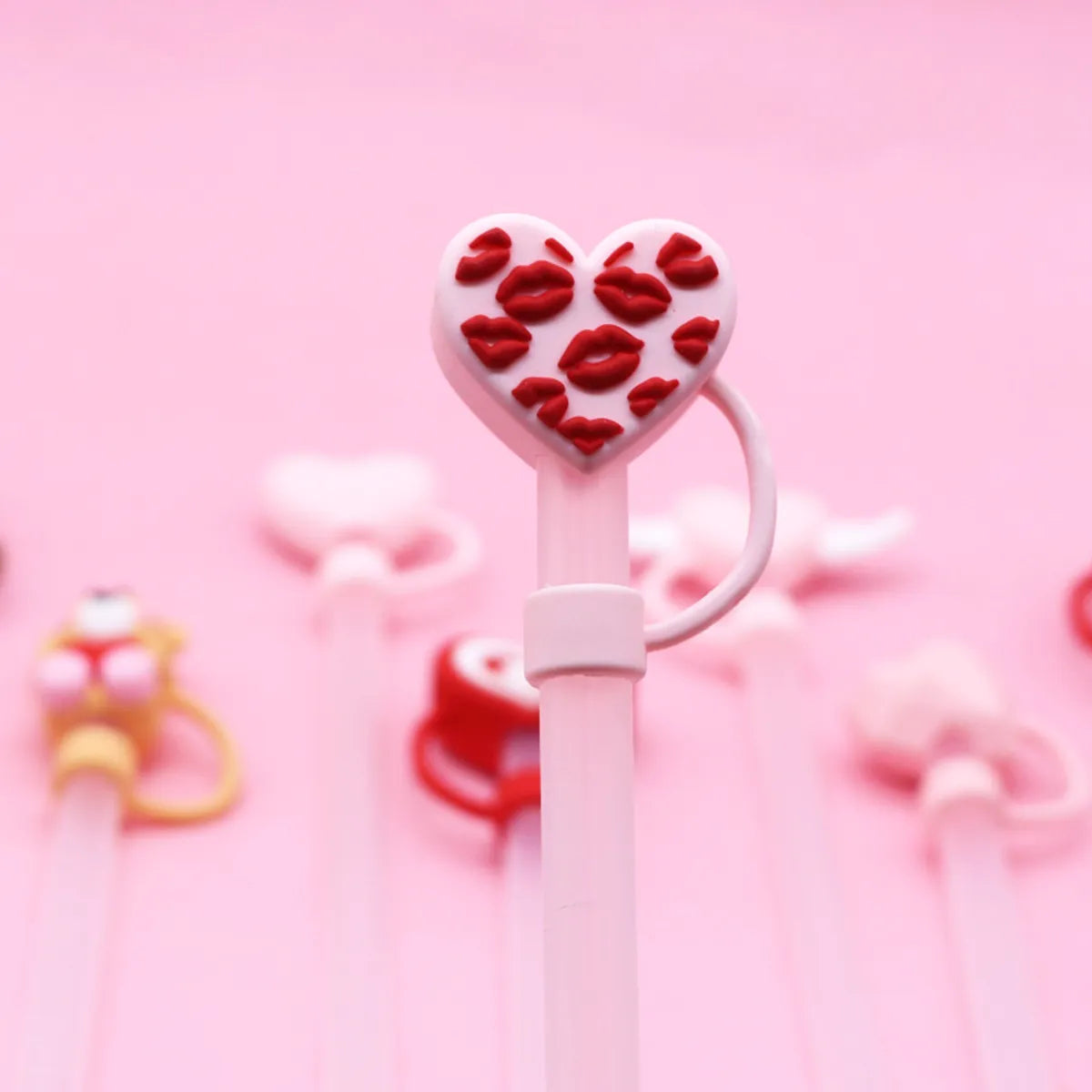 Valentine'S Day Casual Elegant Cute Bear PVC Straw Decorative Cap 1 Piece