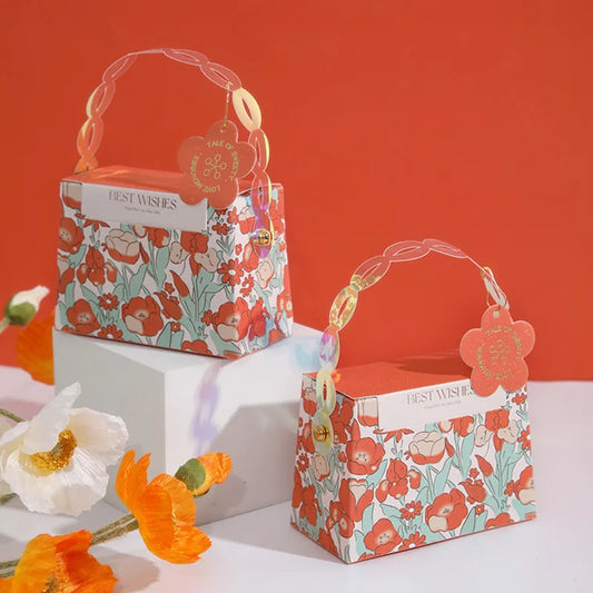 Valentine'S Day Cute Flower Paper Wedding Gift Bags