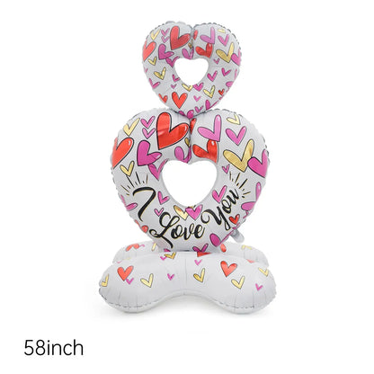 Valentine'S Day Heart Shape Aluminum Film Party Balloons