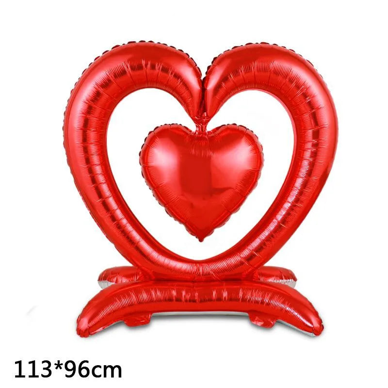 Valentine'S Day Heart Shape Aluminum Film Party Balloons