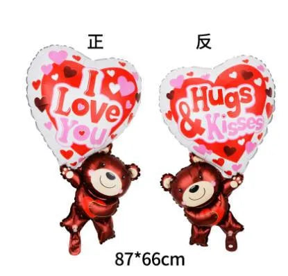 Valentine'S Day Heart Shape Aluminum Film Party Balloons