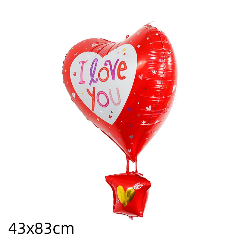 Valentine'S Day Heart Shape Aluminum Film Party Balloons