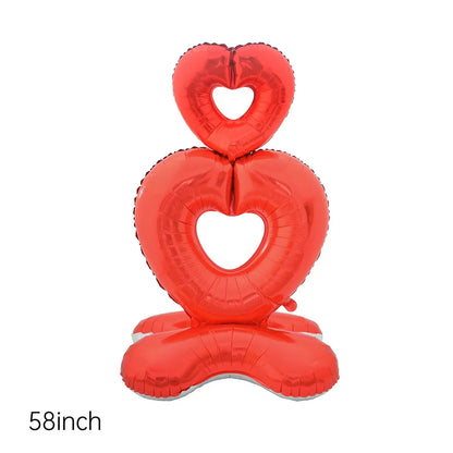 Valentine'S Day Heart Shape Aluminum Film Party Balloons