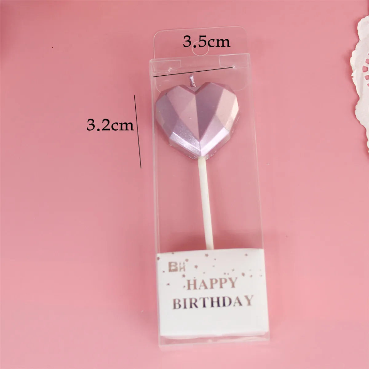 Valentine'S Day Heart Shape Paraffin Birthday Candle