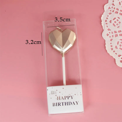 Valentine'S Day Heart Shape Paraffin Birthday Candle