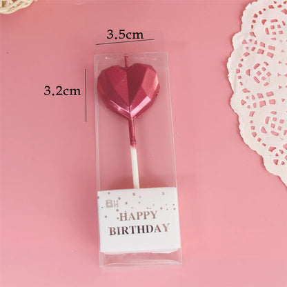 Valentine'S Day Heart Shape Paraffin Birthday Candle