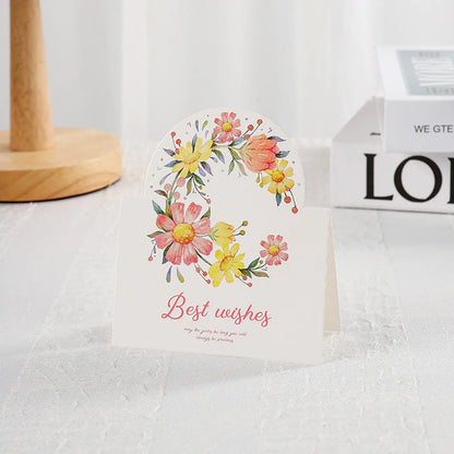 Valentine'S Day Mother'S Day Pastoral Letter Flower Paper Holiday Daily Card