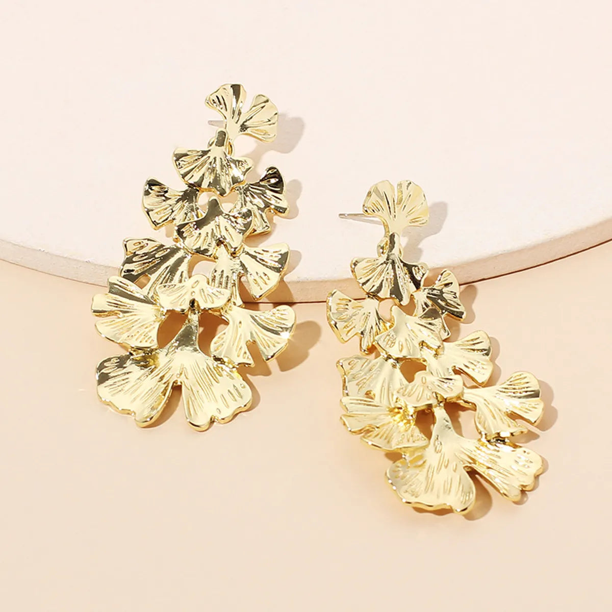 Vintage Metal Leaf Earrings