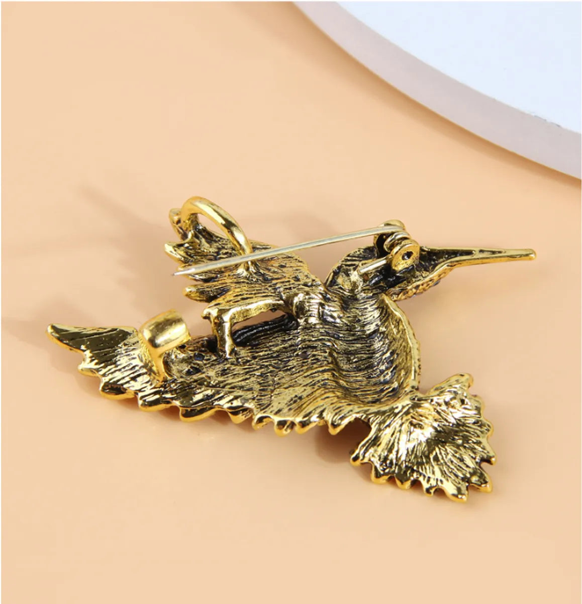 Vintage Style Bird Alloy Inlay Rhinestones Women'S Brooches 1 Piece