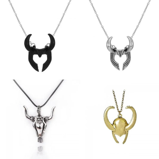 Vintage Style Bull Head Alloy Plating Unisex Pendant Necklace