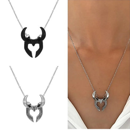 Vintage Style Bull Head Alloy Plating Unisex Pendant Necklace