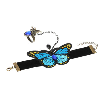 Vintage Style Butterfly Cloth Plating Women's Bracelets