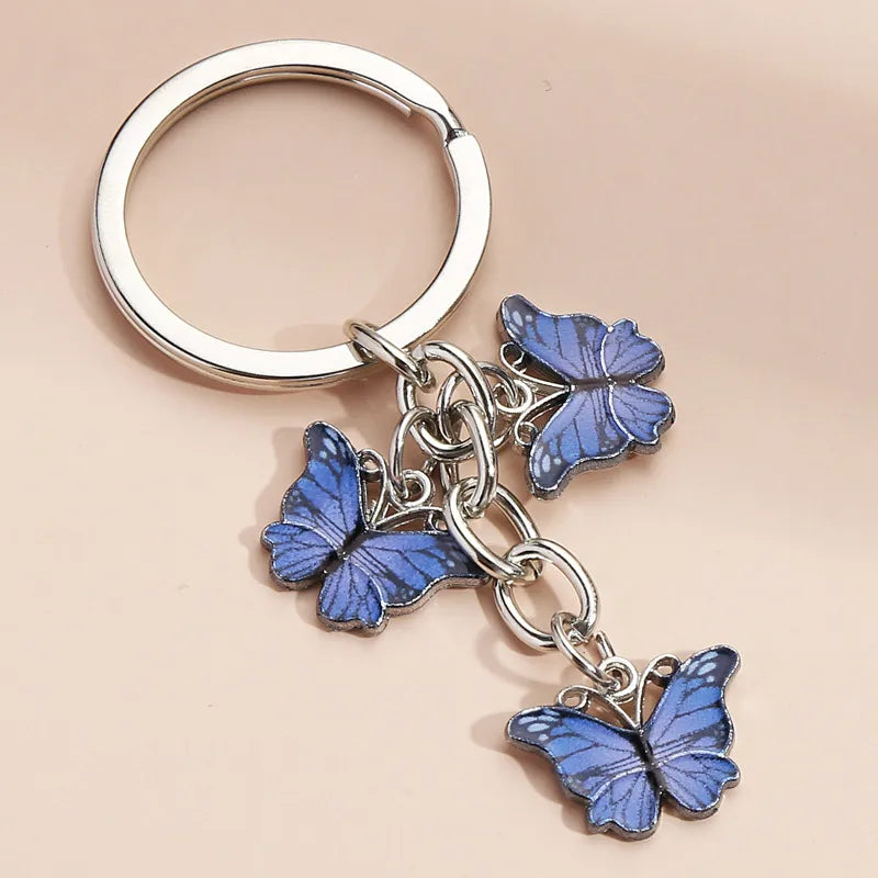 Vintage Style Butterfly Metal Plating Keychain