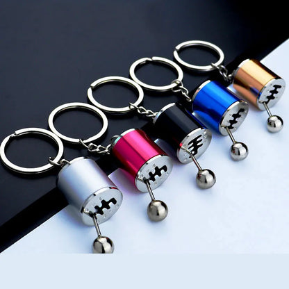 Vintage Style Car Gear Head Zinc Alloy Unisex Keychain