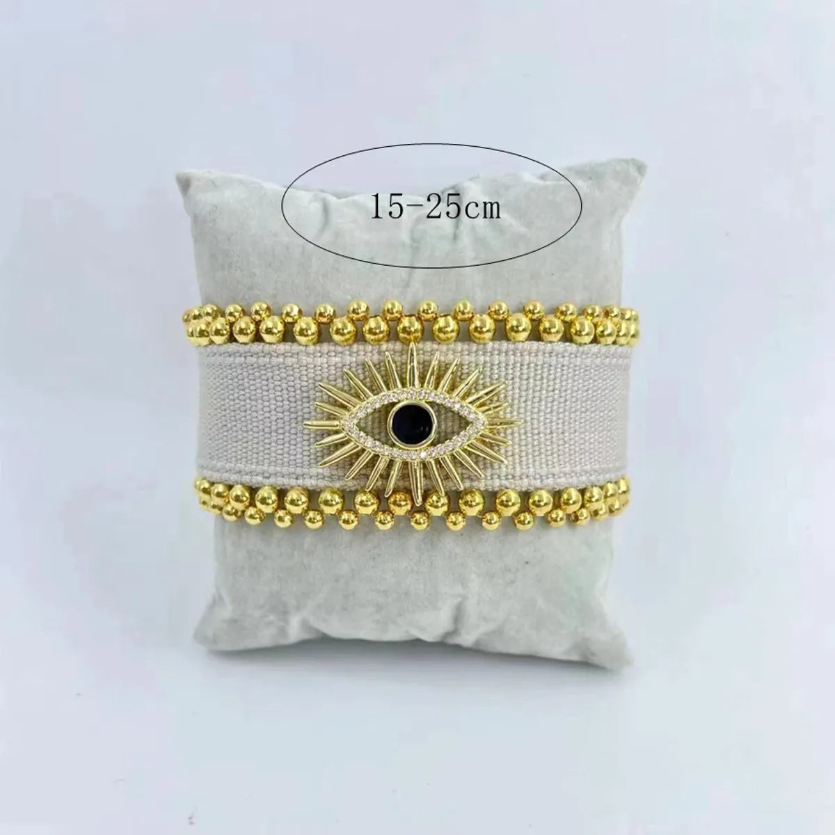 Vintage Style Classic Style Devil'S Eye Gold Plated Zircon Copper Wholesale Drawstring Bracelets