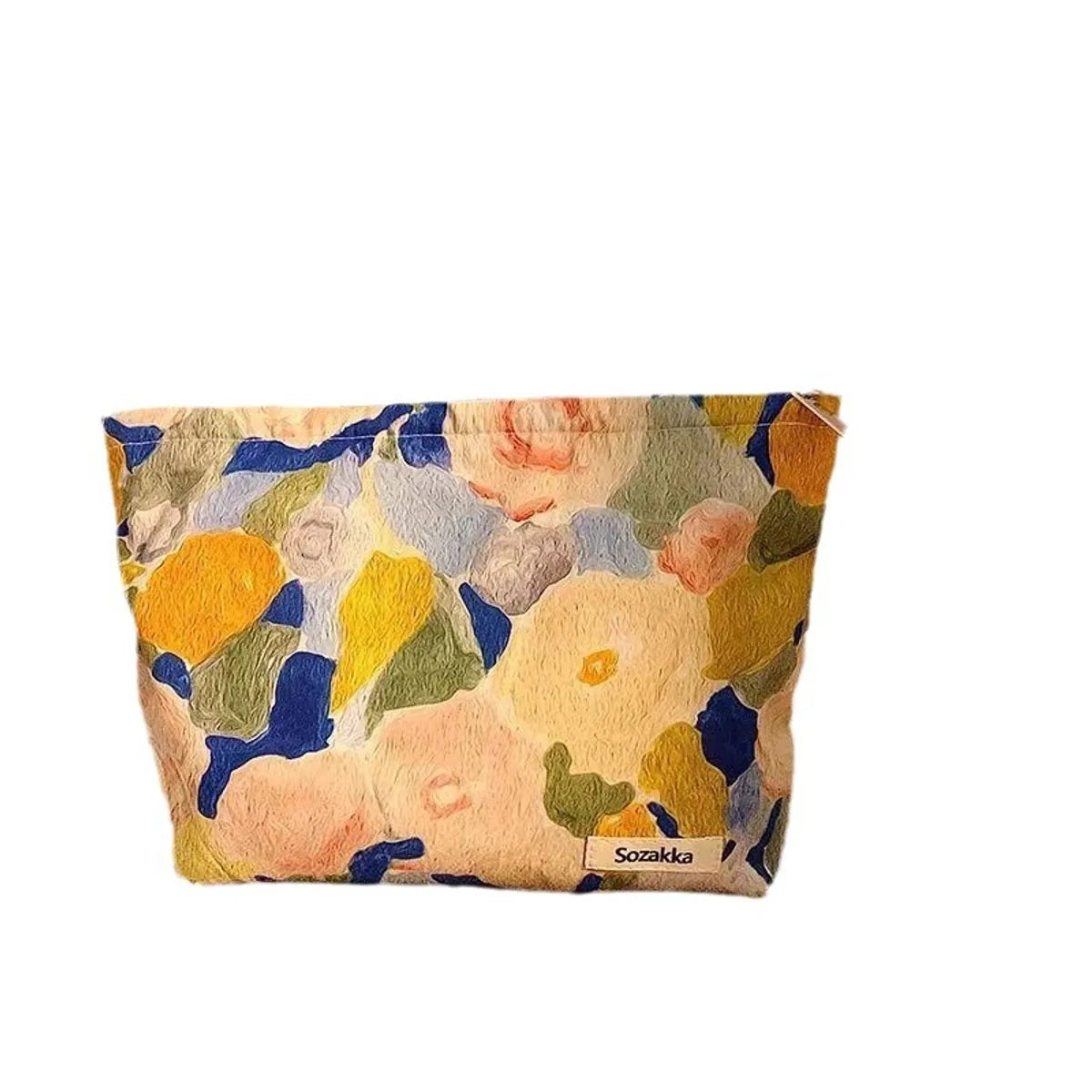 Vintage Style Classic Style Flower Cotton Polyester Bucket Makeup Bags