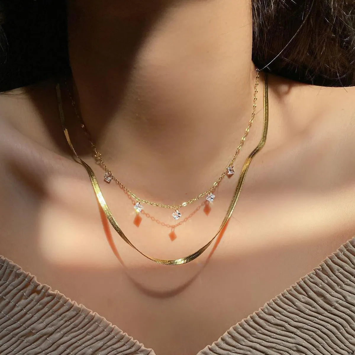 Vintage Style Classic Style Infinity Alloy Wholesale Double Layer Necklaces