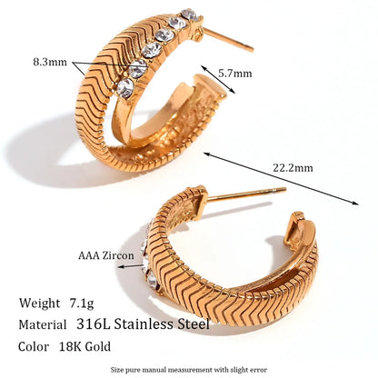 Wholesale Jewelry Vintage Style Classic Style Solid Color 304 Stainless Steel Rhinestones 18K Gold Plated Plating Inlay Bracelets Earrings Necklace