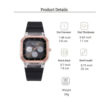 Vintage Style Color Block Buckle Quartz Women'S Watches