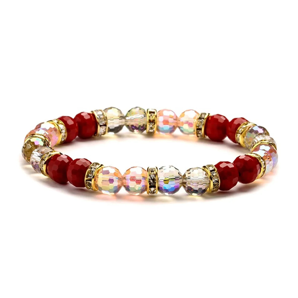 Vintage Style Color Block Glass Wholesale Bracelets