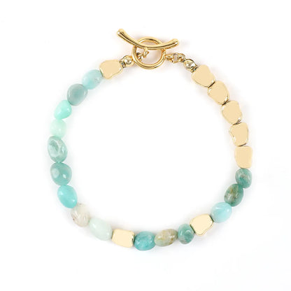 Vintage Style Color Block Natural Stone Beaded Women's Bracelets