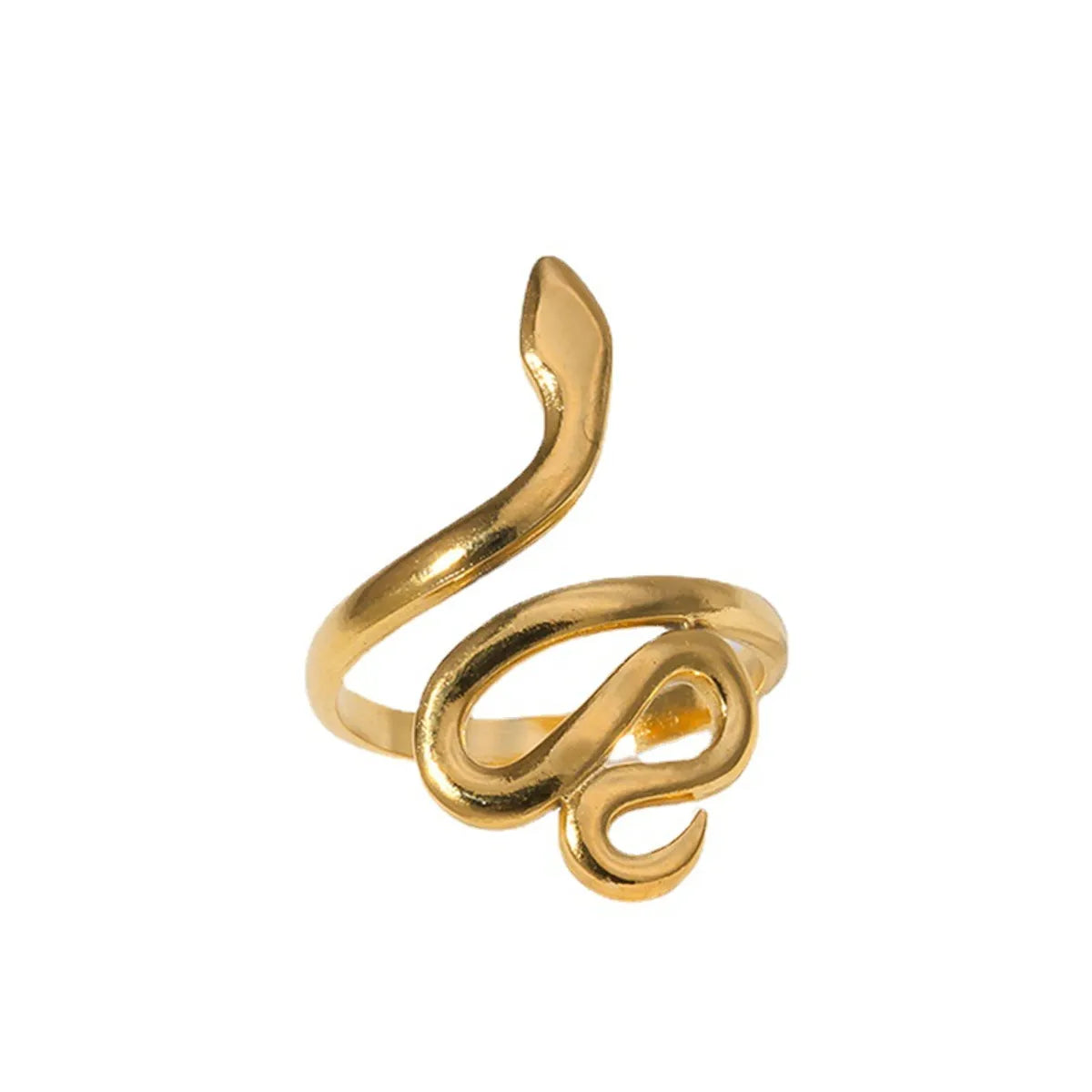 Vintage Style Cool Style Snake Titanium Steel Open Ring