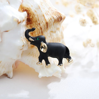 Vintage Style Elephant Alloy Plating Unisex Brooches