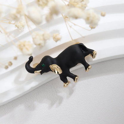 Vintage Style Elephant Alloy Plating Unisex Brooches