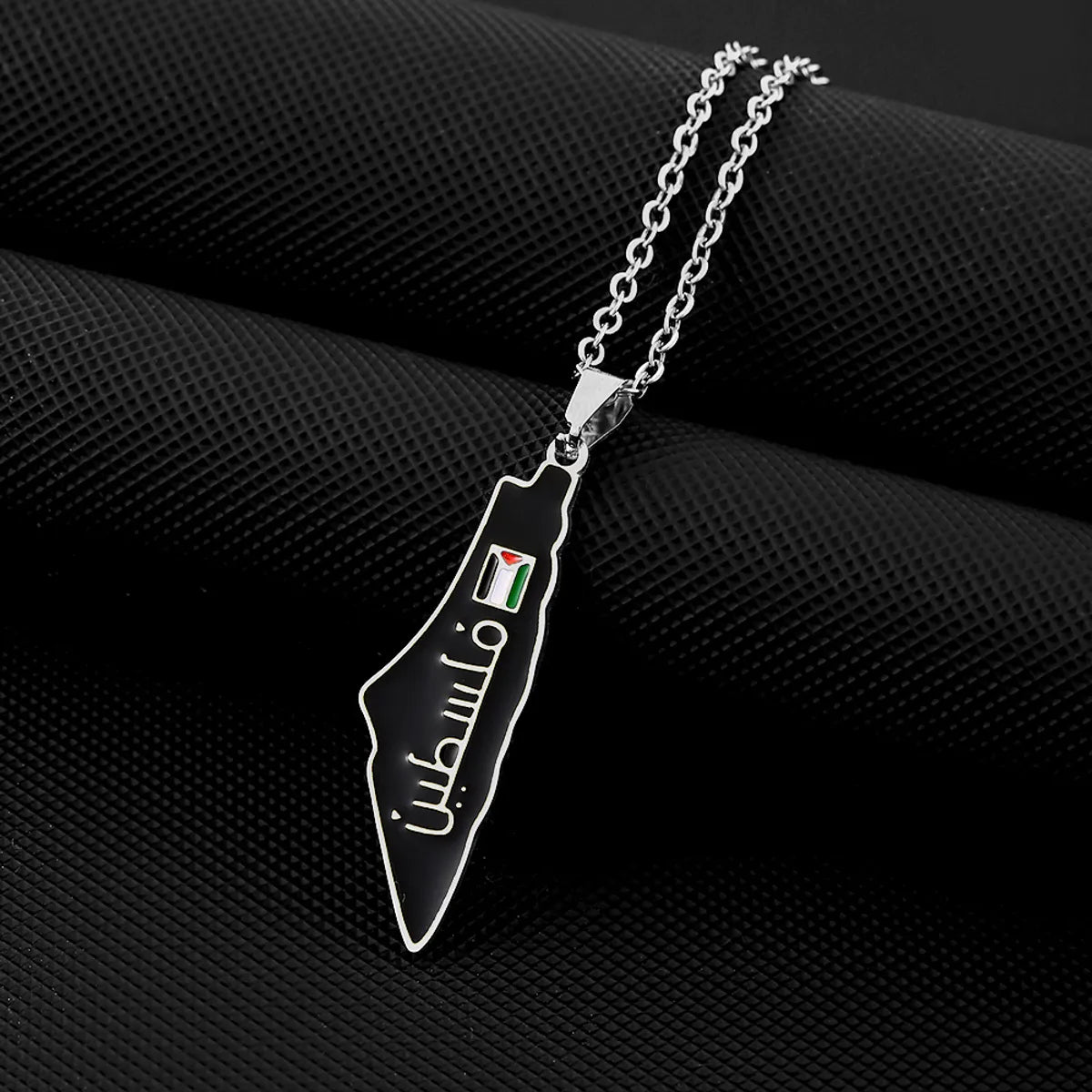 Vintage Style Ethnic Style Map Flag 201 Stainless Steel 304 Stainless Steel Enamel Plating 18K Gold Plated Women'S Pendant Necklace