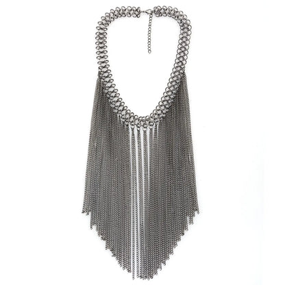 Vintage Style Exaggerated Tassel Metal Plating Women's Necklace