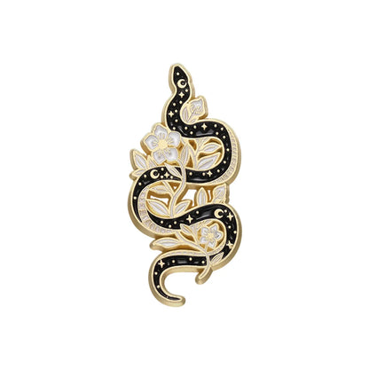 Vintage Style Flower Snake Butterfly Alloy Plating Unisex Brooches