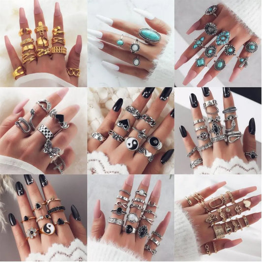 Vintage Style Geometric Alloy Metal Brass Plating Gold Plated Silver Plated Women's Rings