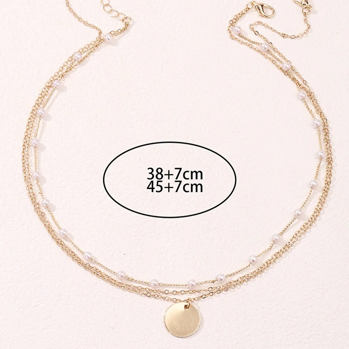 Vintage Style Geometric Round Alloy Plating Women's Pendant Necklace