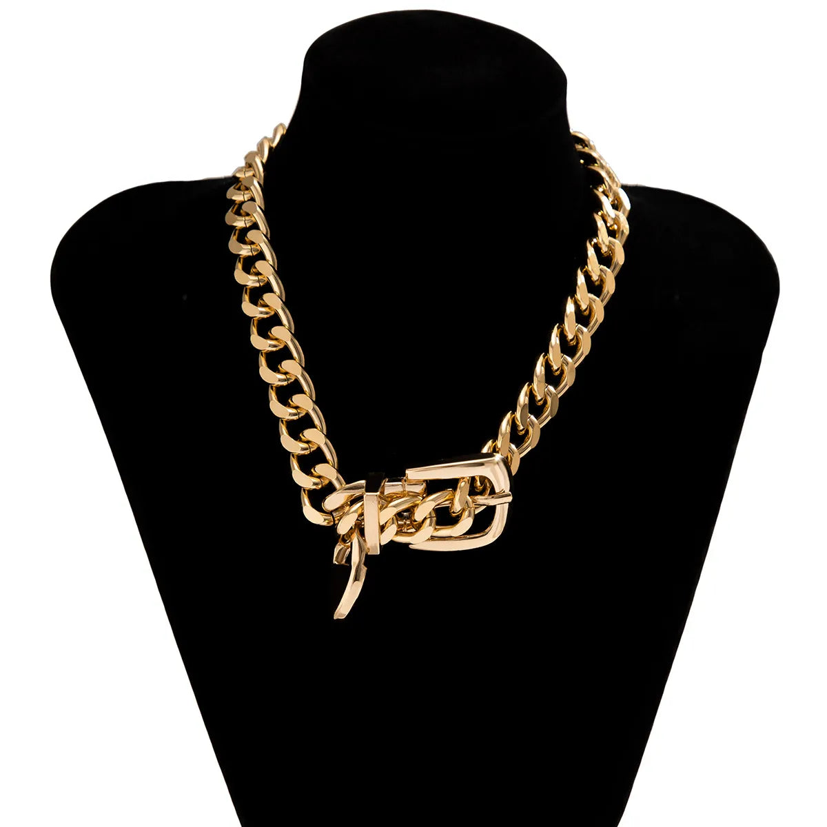 Vintage Style Geometric Solid Color Alloy Plating Chain Women's Necklace