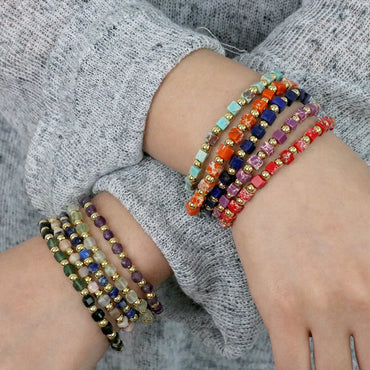 Vintage Style Geometric Stone Handmade Bracelets