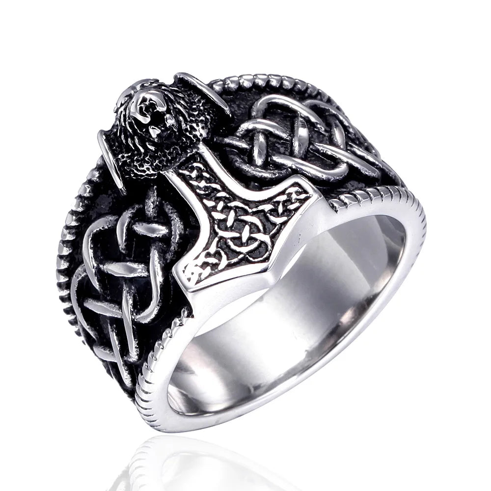 Vintage Style Geometric Titanium Steel Polishing None None Men'S Rings