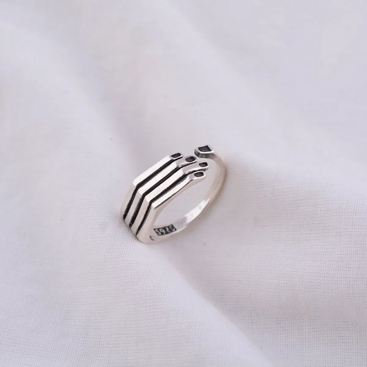 Vintage Style Hand Copper Plating Silver Plated Open Rings