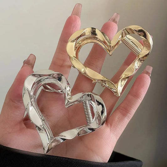 Vintage Style Heart Shape Alloy Hair Claws