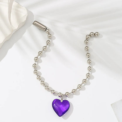 Vintage Style Heart Shape Alloy Three-dimensional Women's Pendant Necklace