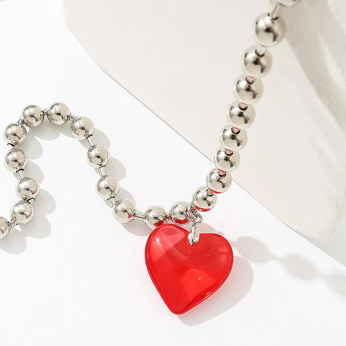 Vintage Style Heart Shape Alloy Three-dimensional Women's Pendant Necklace