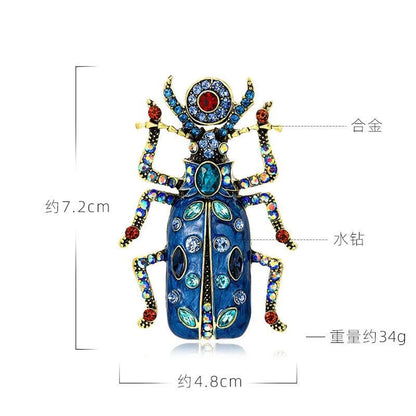 Vintage Style Insect Alloy Plating Inlay Rhinestones Women'S Brooches 1 Piece